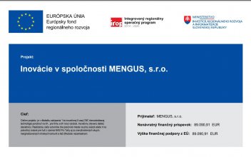 Inovácie v spoločnosti MENGUS, s.r.o.